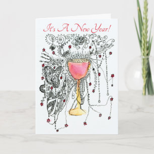 Artistiek Vuurwerk Elk Nieuwjaar Feestdagen Kaart