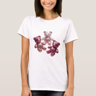 Artistiek Zilver DRIE GLINSTERENDE BEERTJES 3D-tek T-shirt