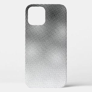 Artistiek zwart-wit moirépatroon iPhone 12 hoesje
