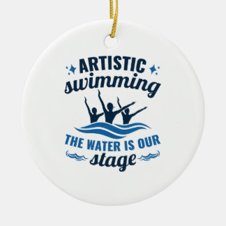 Artistiek Zwemmen Gesynchroniseerd Water Is Ons Po Keramisch Ornament