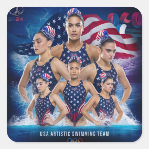 Artistiek Zwemmen in de VS: weg naar de Olympische Vierkante Sticker