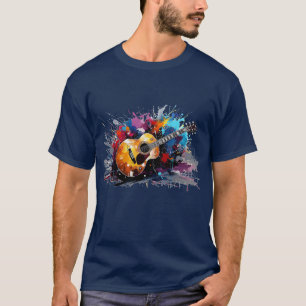 Artistieke Abstracte Gitaarmuziek Liefhebber Kunst T-shirt