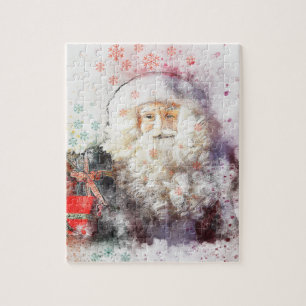 Artistieke Abstracte kerstman Legpuzzel