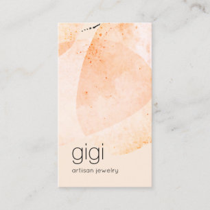 Artistieke Abstracte Terracotta Boho Waterverf Visitekaartje