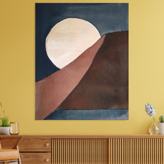 Artistieke abstracte waterverf schilderij canvas afdruk