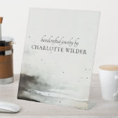 Artistieke Abstracte Waterverf Sieraden Designer Reclamebord Met Voetstuk (Insitu)