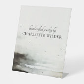 Artistieke Abstracte Waterverf Sieraden Designer Reclamebord Met Voetstuk (Voorkant)