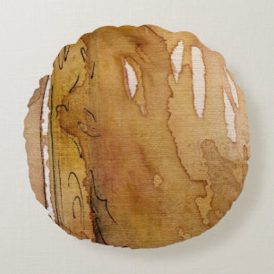 Artistieke achtergrond waterverf rond kussen