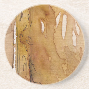 Artistieke achtergrond waterverf zandsteen onderzetter