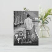 Artistieke Afstudeerceremonie | Zwart en Wit Foto Kaart (Staand voorkant)