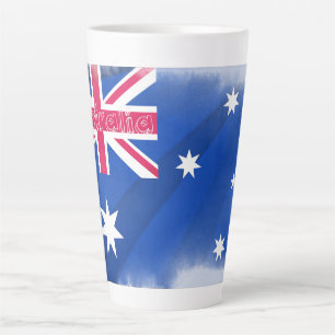 Artistieke Australische vlag Vlag Latte Mok