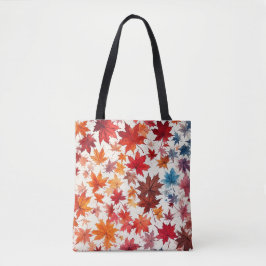 Artistieke Autumn Leaf Canvas tas