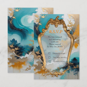 Artistieke Aziatische Oosterse Golven & Sceneries RSVP Kaartje