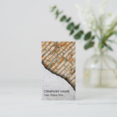 Artistieke baksteen & Concrete Muurbouw Visitekaartje (Staand voorkant)