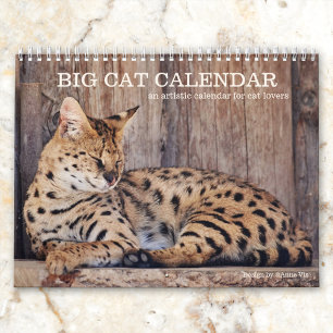 Artistieke Big Cat-kalender Kalender