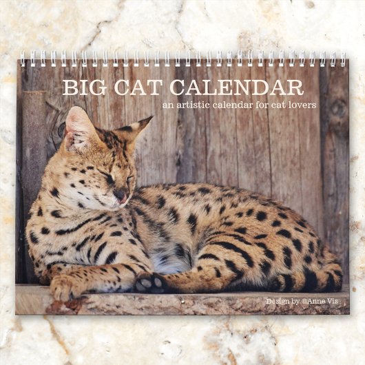 Artistieke Big Cat-kalender Kalender