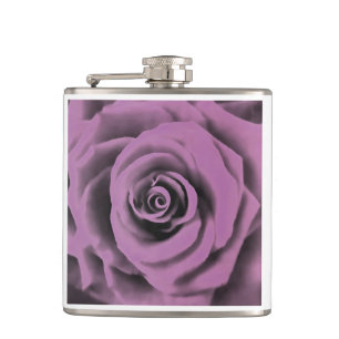 Artistieke Big Dark Lavender Roos Heupfles