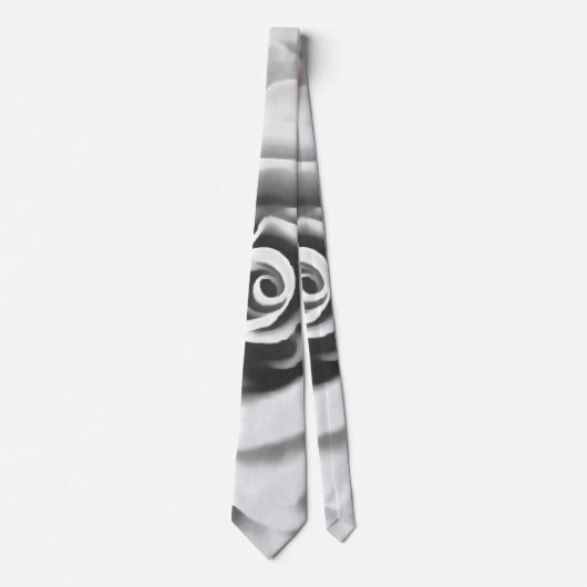 Artistieke Big White Rose Stropdas (Voorkant)