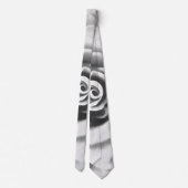 Artistieke Big White Rose Stropdas (Achterkant)