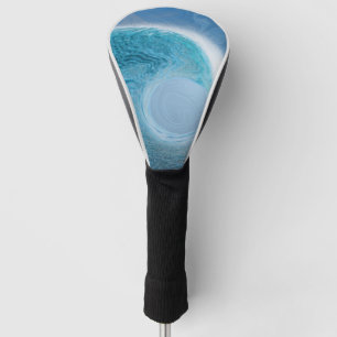 Artistieke blauwe golf golfheadcover