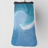 Artistieke blauwe golf golfheadcover (Draai 90)