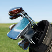 Artistieke blauwe golf golfheadcover (Insitu)