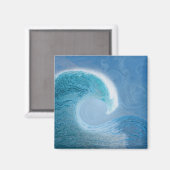 Artistieke blauwe golf magneet (Voorkant / Achterkant)