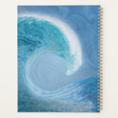 Artistieke blauwe golf planner (Achterkant)