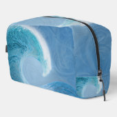 Artistieke blauwe golf toilettasje (Rechterhoek)