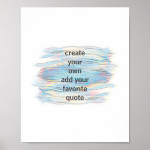 artistieke blauwe strepen verfdesign voegt een cit poster