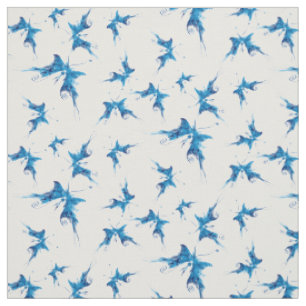 Artistieke Blauwe Vlinder Stof