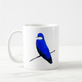 Artistieke Blauwe Vogelboom Zwaluw Koffiemok (Links)