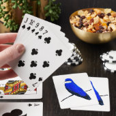 Artistieke Blauwe Vogelboom Zwaluw Pokerkaarten (Insitu)