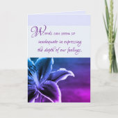 Artistieke bloemen Condoleances sympathie Wenskaar Kaart (Voorkant)