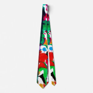 Artistieke bloemen stropdas