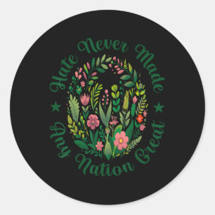 Artistieke Bloemige Democraat President Liberale A Ronde Sticker