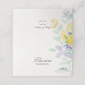 Artistieke Boho Lila Bloemen Waterverf Monogram (Buitenkant ongevouwen)