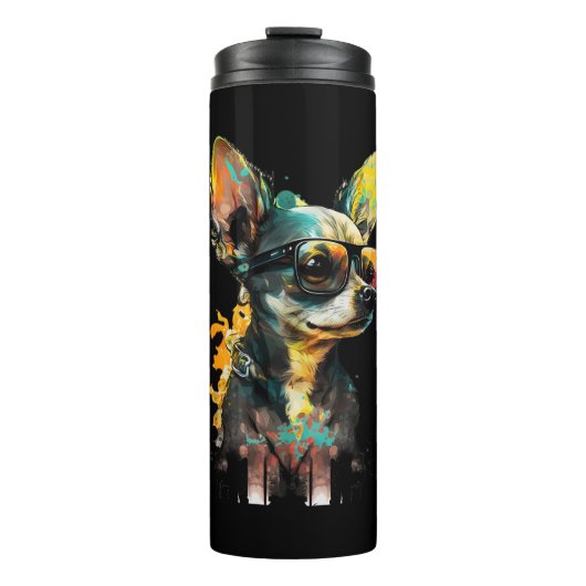 Artistieke Chihuahua Thermosbeker (Voorkant)