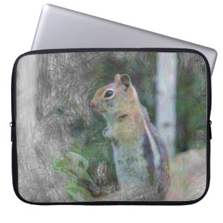 artistieke chipmunk 1 laptop sleeve