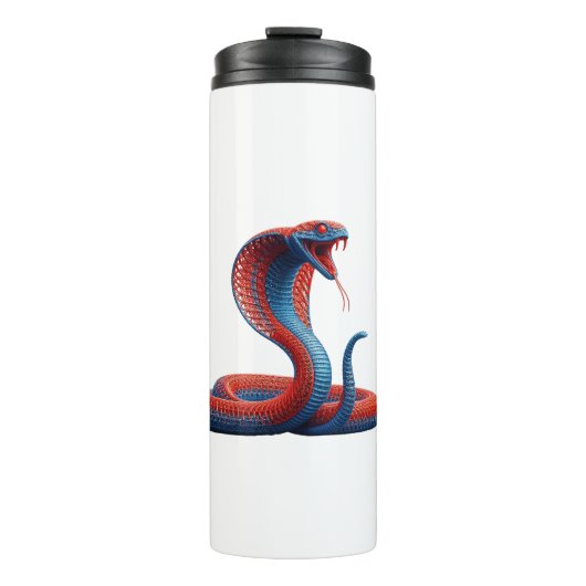 Artistieke Cobra Grafische Reis Mug - Levendige Sl Thermosbeker (Voorkant)