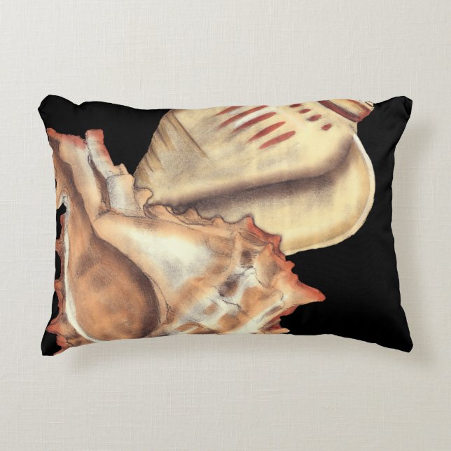 Artistieke Conch Shells Accent Kussen (Voorkant)