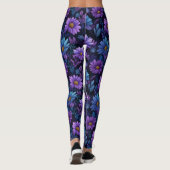 Artistieke Daisy Luxe Mode Gym Leggings (Achterkant)