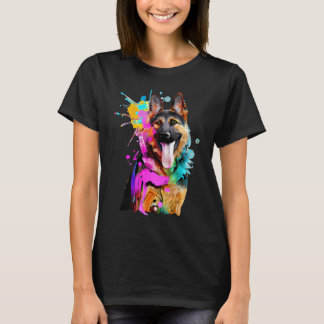 Artistieke Duitse Herdershond T-shirt