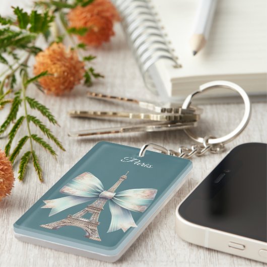 Artistieke Eiffeltoren Sleutelhanger (Voorkant Rechts)