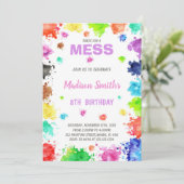 Artistieke en kleurrijke feestuitnodiging kaart (Staand voorkant)