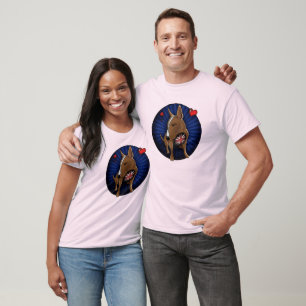 Artistieke Engelse bull Terrier geïllustreerd T-S T-shirt