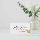 Artistieke Faux Gold Brushed Texture Visitekaartje (Staand voorkant)