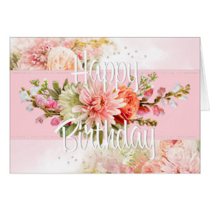 Artistieke Floral Birthday Card