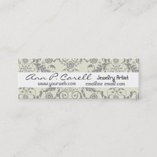 Artistieke Floral Luxe Professional Elegant Modern Mini Visitekaartje