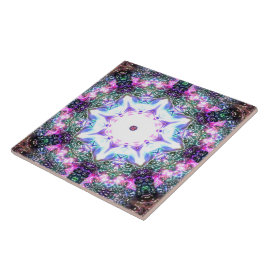 artistieke futurist glanzend Floral persian mandal Tegeltje